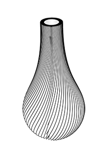 Vase Twist Zeichnung