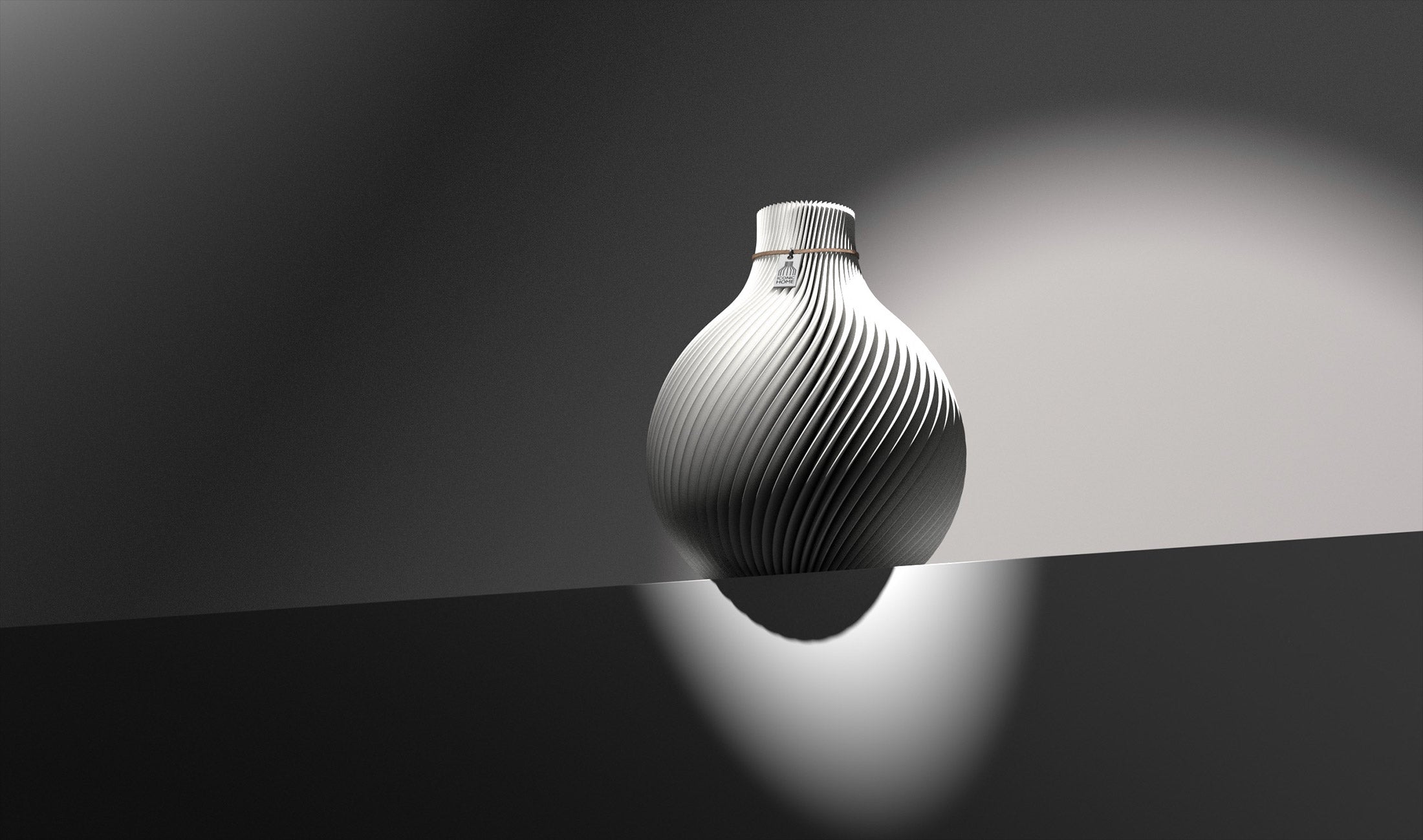 Weiße Vase ICONIC HOME Sphere Pure White